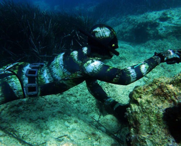 Spearfishing wetsuits camouflage Alpha