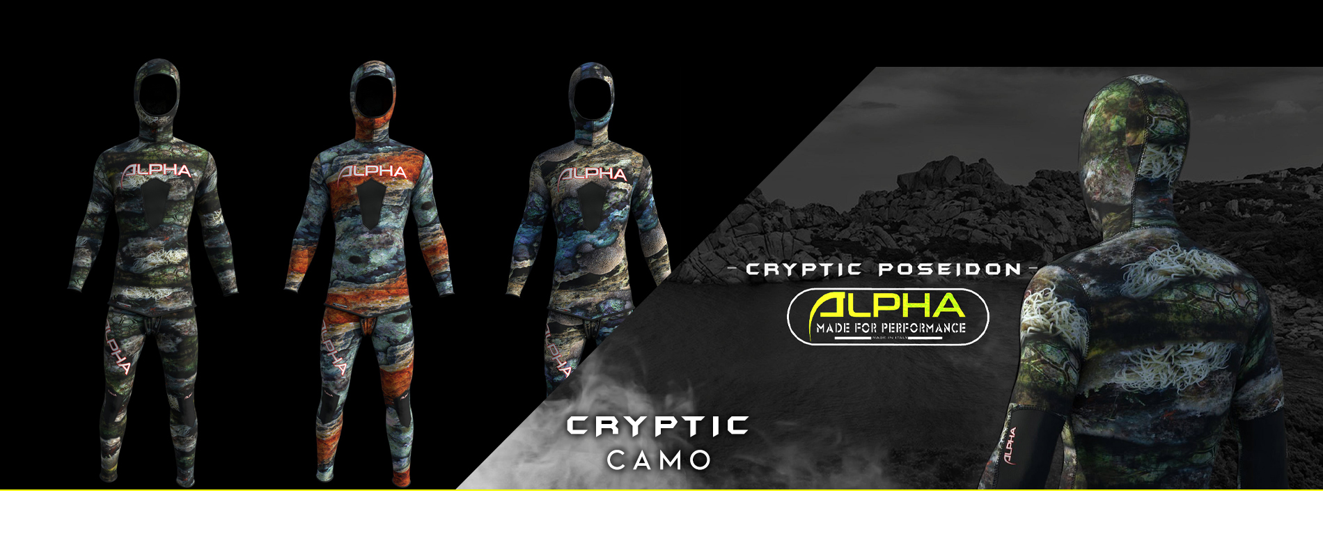 Spearfishing camo wetsuits cryptic