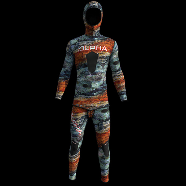 Spearfishing wetsuit CRYPTIC 3D REAL CAMO camouflage